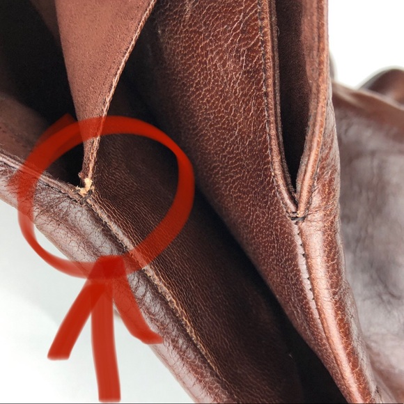 Nine West leather knee high brown 4” heel boots - Picture 8 of 8